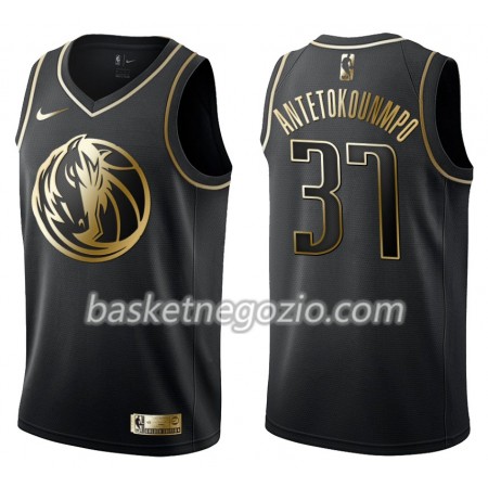 Canotte Uomo Dallas Mavericks Kostas Antetokounmpo 37 Nike Nero Golden Edition Swingman